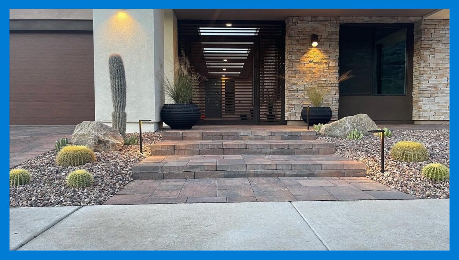 Paver pathway entrance
